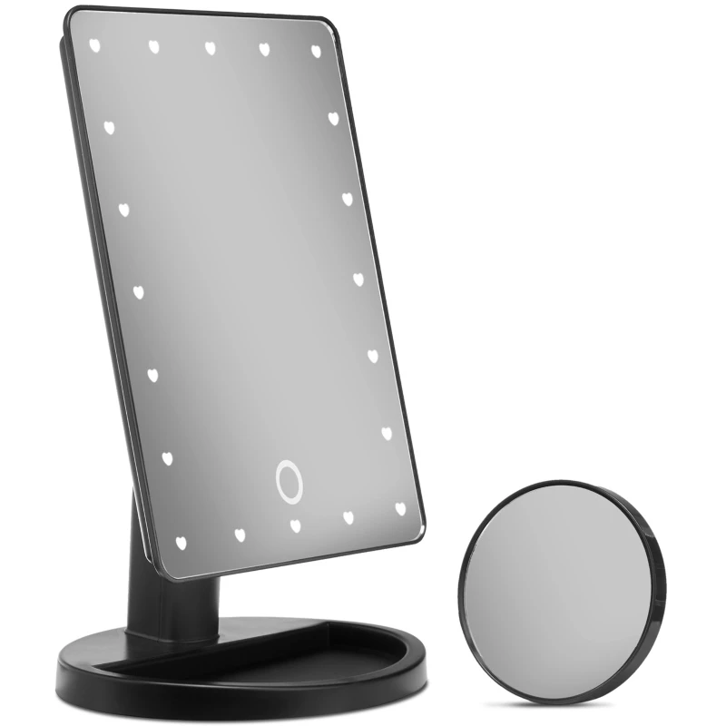 Gillian Jones Hollywood Table Heart LED Light Mirror X10 - Black 10254-71 3 Gillian Jones Hollywood Table Heart LED Light Mirror X10 - Black 10254-71 - Billede 3