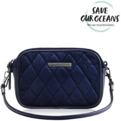 Gillian Jones Natascha Cosmetics Bag Small - Dark Blue Velvet 10455-13