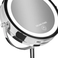 Gillian Jones Stand LED Light Mirror With Touch X10 - Silver 10383-81 -Clinique Salgsbutik gillian jones stand led light mirror with touch x10 silver 10383 81 1644827002